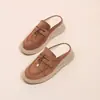 Sapatos fechados com sola grossa, de calçar, para uso externo, espadrilles casuais versáteis femininas para aumentar a altura, nova coleção primavera-verão 2026