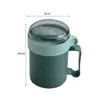 Taza de Plástico, Taza de Sopa de Frutas para el Hogar de Gama Alta de Nicho, Estudiante, Vajilla, Cuchara, Taza de Agua, Taza de Desayuno de Aspecto Atractivo para Mujer