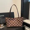 2026 Nuevo Bolso de Mano de Lino con Lunares de un Solo Hombro Bolso Boston Bolso Cruzado para el Trabajo Bolso Almohada Bolso Baguette de Lona para Mujer