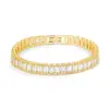Estilo Ins Coreano e Japonês Joia de Moda Transfronteiriça da Amazon com Zircônia e Cravejado de Diamantes Longo Redondo Quadrado Versátil Pulseira para Mulheres