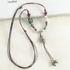 Nuevo Collar de Cerámica de Caracola Estilo Chino Largo para Mujer Retro Nuevo Colgante Chino Cordón Nicho Versátil Cadena para Suéter