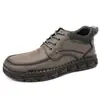 Nuevas populares botas Martin para hombre para otoño e invierno, botines de hombre de talla grande, zapatos casuales de cuero, botas de trabajo cosidas a mano