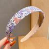 Internet Celebridade Simples elegante Floral Cabelo Hoop Coreano Menina Saindo Headband de abas largas Novo estilo Hair Presssion Rosto Cabelo Stamp Headwear