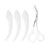 Set de Cortapelos de Cejas en Forma de Media Luna para Principiantes, Herramienta Segura de Microdistancia Antiarañazos para Recortar Cejas, Set de Herramientas de Belleza