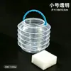 Cubos plegables de plástico grandes y pequeños, Contenedores transparentes comprimidos para limpiar pinceles de arte, Cubos de agua telescópicos portátiles, Esponjas y Pinturas