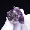 Llavero de Piedra Bruta de Cristal Natural Cadena de Bolsa de Mineral de Piedra Bruta Irregular Hebilla de Cadena Anillo Colgante Accesorios de Joyería Suministro Directo de Fábrica
