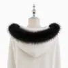 Directo del fabricante: Ribete de pelo sintético de mapache, desmontable con ojales, adecuado tanto para hombres como para mujeres, utilizado para decorar chaquetas de plumón y suéteres, y se puede personalizar