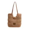 Bolso de Punto Calado de Gran Capacidad Transfronterizo para Mujer, Nuevo Bolso Cruzado de Hombro Casual Verano 2026, Bolso de Cubo Tejido