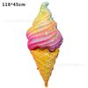 Globo de Helado Caricatura Cono Paleta Forma Especial Bebida Fría Película de Aluminio Fiesta de Helados Decoración de Verano Papel de Aluminio Creativo