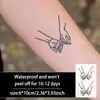 Estilo Pareja Agarrados de la Mano Tatuajes Temporales Herbales Impermeables de Larga Duración para Mujeres y Hombres en el Brazo y el Dorso de la Mano Frescos y Hermosos