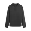 Sudadera casual de punto grueso para hombre, camiseta de manga larga con media cremallera, top para exteriores, adelgazante, camiseta de otoño e invierno