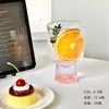 Vidro com Padrão de Pedra Preciosa de Alta Qualidade com Vista para Montanhas, Copo de Cerveja Alto de Luxo Leve de Alta Qualidade, Copo Criativo para Bebidas, Café, Suco
