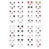 Pegatinas de emojis lindas con forma de corazón de niña selladas de Corea del Sur, cara sonriente de dibujos animados creativa, material decorativo Goka, pegatinas para niños