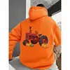 Sudadera con Capucha de Exportación Transfronteriza Estampado de Tractor Calabaza Moderna Amazon Wish Exportación Una Pieza Al Por Mayor
