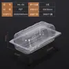 K57 Caja de Plástico Transparente Grueso Desechable Pequeña con Cierre, Caja Rectangular para Pastel, Caja para Hojaldre, Caja para Mousse