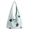 2026 Nuevo Bolso Tote con Bordado de Cielo Estrellado Estilo Coreano para Estudiantes Mujeres, Bolso de Mano Sencillo para el Trabajo y la Clase