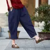 Pantalones anchos y finos para mujer, verano 2026, corte holgado, talla grande, pantalones harén blancos, adelgazantes, casuales, pantalones tipo linterna negros cortos