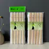 Caixa blister 10 pares de hashis de bambu doméstico sem nó cor natural hashis de bambu barraca de rua rio lago hashis de bambu carbonizado atacado