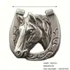 Anillo de Herradura con Cabeza de Caballo del Zodiaco Tangcao Elegante Retro Moderno Hombres y Mujeres Ins Diseño de Nicho Retro Europeo y Americano Elegante