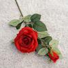 Haste Única com 2 Cabeças de Rosas Ophelia Artificiais, Flores Artificiais para Decoração de Casa, Fotografia, Arranjos Florais de Casamento e Flores Decorativas