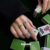 Design de Nicho Anel de Mahjong Abertura Ajustável Anel para Dedo Indicador para Mulheres 2021 Novo Tendência Elegante Versátil Anel de Cauda
