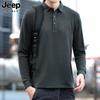 24 Otoño Nuevo Hombre JEEP SPIRIT Manga Corta Moda Casual Camiseta Tendencia Bordada Versátil Camisa POLO