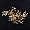 Acessório de Cabeça para Noiva Coreana 2020 Novo Folhas de Árvore Douradas Flores de Strass Pente de Cabelo para Casamento Acessórios de Cabelo Europa e América