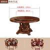 Mesa de jantar redonda de madeira maciça e conjunto de cadeiras para atacado 8 pessoas Mesa de jantar redonda estilo chinês com prato giratório restaurante restaurante 10 pessoas Carvalho grande