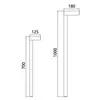Luz LED para césped, luz impermeable para césped de villa exterior, luz de paisaje de jardín, luz simple moderna para patio