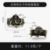 Estilo Metal Punk Transfronteiriço Decoração de Cabeça de Animal para Cadarço Fivela de Sapato Acessórios de Pulseira de Corda de Couro Punk Masculino Europeu e Americano