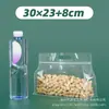 Saco Selável Auto-Sustentável Transparente de Oito Lados, Saco de Embalagem com Zíper Fosco, Saco de Embalagem Selada para Lanches e Alimentos Artesanais, Em Estoque