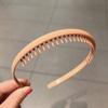 Faixa de Cabelo Antiderrapante Dentada Simples Coreana Fosca Aro para Franja Cabelo Quebrado Testa Adulto Feminino Pressão no Cabelo Faixa de Cabelo Venda por Atacado