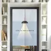 Cortina de tela para puerta al por mayor para partición de cocina y baño, cortina decorativa para el hogar, media cortina impresa sin taladro