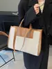 Bolsa de Lona Casual de Grande Capacidade para Mulheres 2026 Nova Moda Bolsa de Mão para o Trabalho Cotidiano Bolsa Tote de Trabalho Simples e Versátil