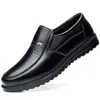 Zapatos de Padre Baita Primavera y Verano Suela Suave Casual de Negocios Zapatos de Piel para Hombre Punta Redonda Piel Suave Zapatos de Piel de Padre para Mediana Edad y Mayores