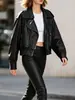 Chaqueta de cuero genuino HN6133, piel de cordero curtida completamente al vegetal, solapas dobles, doble cremallera, dobladillo elástico, chaqueta de motociclista estilo europeo y americano