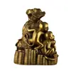 Monos de cobre de los cinco monos recaudan dinero zodiaco mono monedero cornucopia mono de dinero artesanías de bronce al por mayor