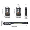 Linterna frontal de silicona para correr con múltiples fuentes de luz LED XPE, de nuevo diseño transfronterizo, con inducción magnética, luz púrpura UV, luz fuerte
