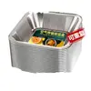 Bandeja de papel de aluminio específica para freidora de aire, bandeja cuadrada de horno de papel de aluminio, caja desechable de papel de aluminio para uso doméstico, bandeja para hornear eléctrica, cuenco de papel de aluminio