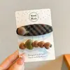Pinza para el Cabello Melaleuca Otoño e Invierno para Mujer Lazo Estampado Leopardo Exquisita Pinza BB Accesorios para el Cabello Nuevo Estilo 2026 Pinza de Pato de Punto Versátil