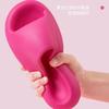 Chinelo de EVA de sola grossa com padrão de logotipo personalizável para uso doméstico e externo, para casais, chinelos femininos, sensação de cocô de banheiro