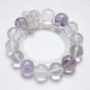 Pulsera Artesanal de Cristal Natural Hielo Naranja en Polvo Whitehead of the World para Mujer, Pulsera Versátil de Aguamarina Blanqueadora al por Mayor