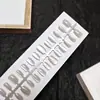Puntas de Uñas Artísticas Simples Transparentes Estilo Ojo de Gato Anchas Tiras Pre-hechas 30 Piezas Por Tamaño Uñas Portátiles Fábrica Directa Personalización