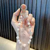Cadena para Teléfono Móvil con Cuentas Love Cadena Colgante para Bolso con Lazo de Cristal Lanyard de Perlas para Teléfono Móvil Regalo Pequeño Venta al por Mayor