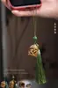 Sachet hueco de sándalo verde, colgante para teléfono móvil, colgante para llavero, colgante de coche antiguo, año del conejo, accesorios de mano, difusor