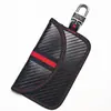 Padrão de Fibra de Carbono Bolsa de Chave com Blindagem Eletromagnética Rfid Bolsa Bloqueadora de Sinal de Celular para Carro Tecnologia de Proteção Nano Anti-Magnética