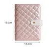 Álbum de Cartões A6 PU com Folhas Soltas e Capa de Orçamento para Planejamento Financeiro em Dinheiro e Poupança, atacado