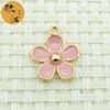 Série Flor DIY Acessórios de Joias de Liga Coreana Pingente Único Pendurado Flor de Cinco Pétalas Multicolorida Corda de Ovo Flor Corda de Mão Pingente