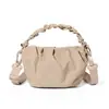 Bolso Pequeño Cruzado de un Solo Hombro con Pliegues de Moda, Bolso de Mano Estilo Cesta, Mini Bolso Portátil para Teléfono, Bolso de Nicho para Viajero