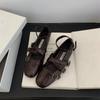 Zapatos planos para mujer 2025 Primavera Boca poco profunda Zapatos Mary Jane Retro Zapatos pequeños de cuero Zapatos de tacón alto nuevos para mujer Venta al por mayor
